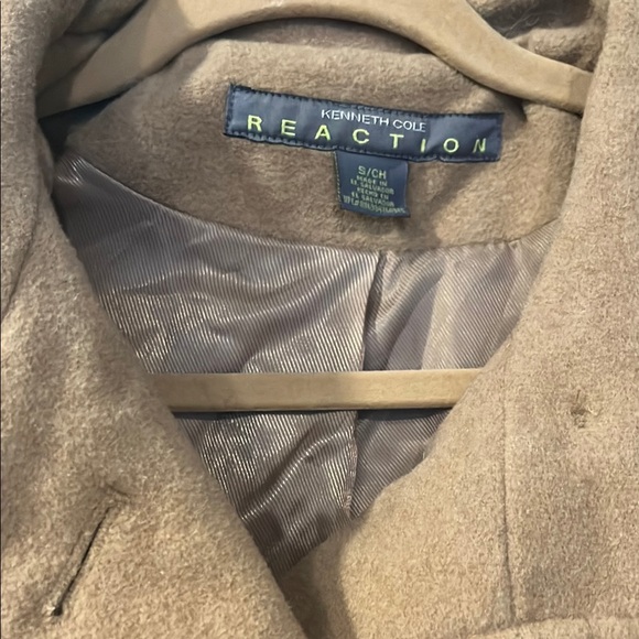 Kenneth Cole Reaction Tan Belted wool Coat - Picture 3 of 6